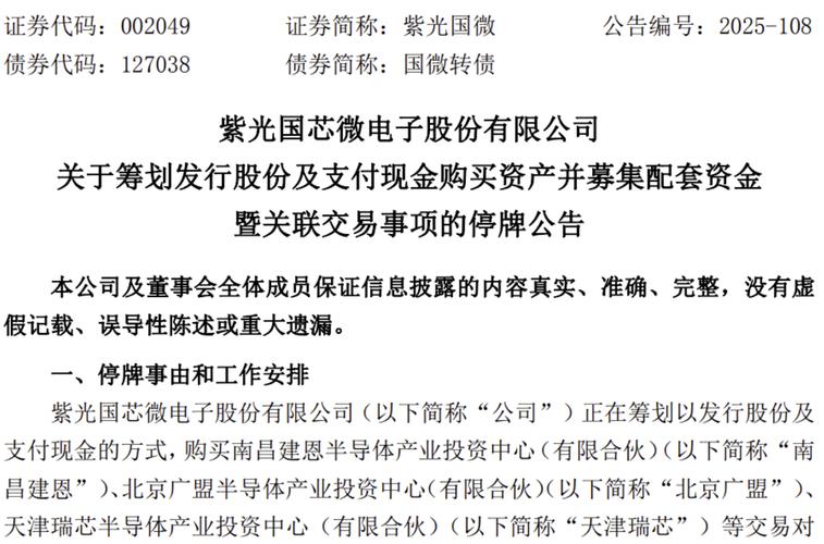 紫光国微拟购瑞能半导体100%股权，交易因多重因素引关注